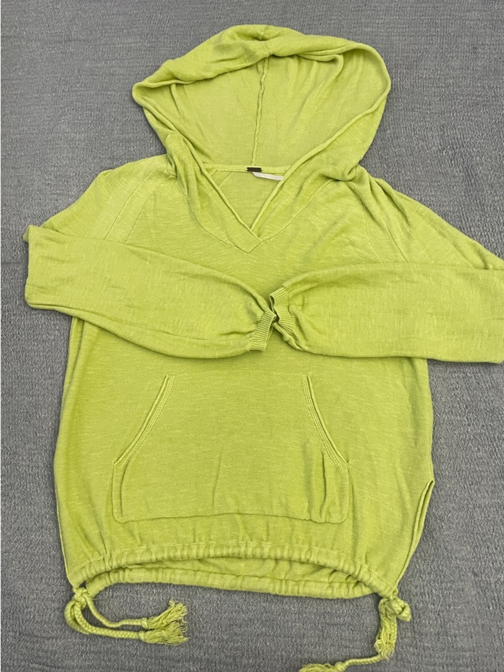 Free People Tunic Optimistic Linen Blend Hoodie Size Small